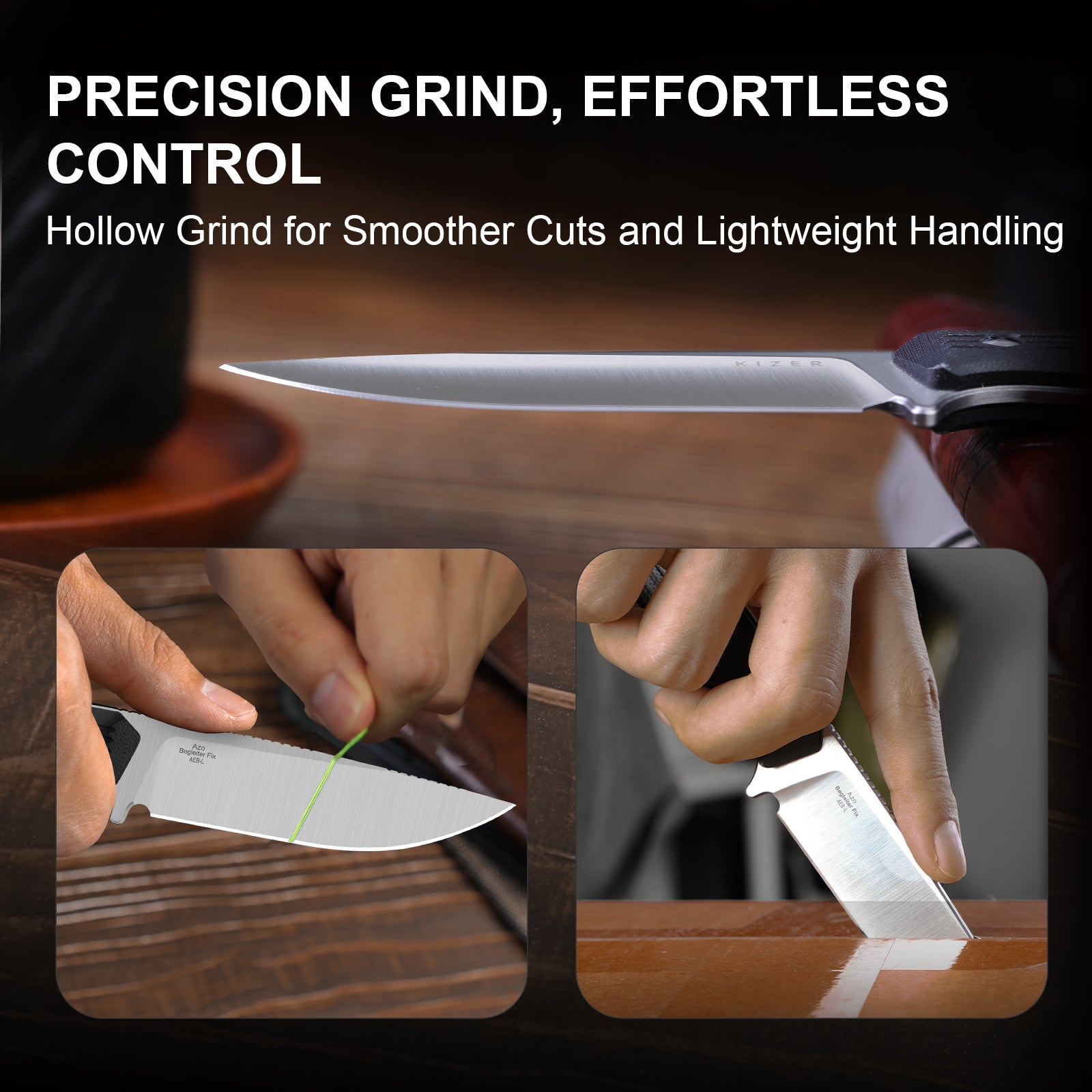 Begleiter® Fix | AEB-L+Hollow Grind | G10 | Hollow Grind | KizerV™ 1045MD2