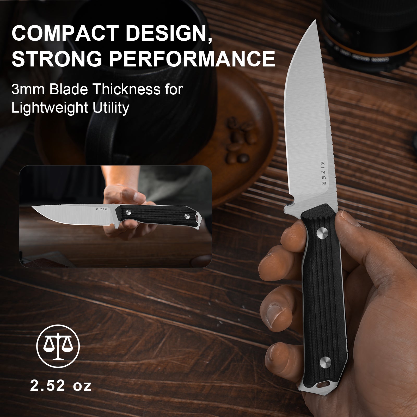 Begleiter® Fix | AEB-L+Hollow Grind | G10 | Hollow Grind | KizerV™ 1045MD2