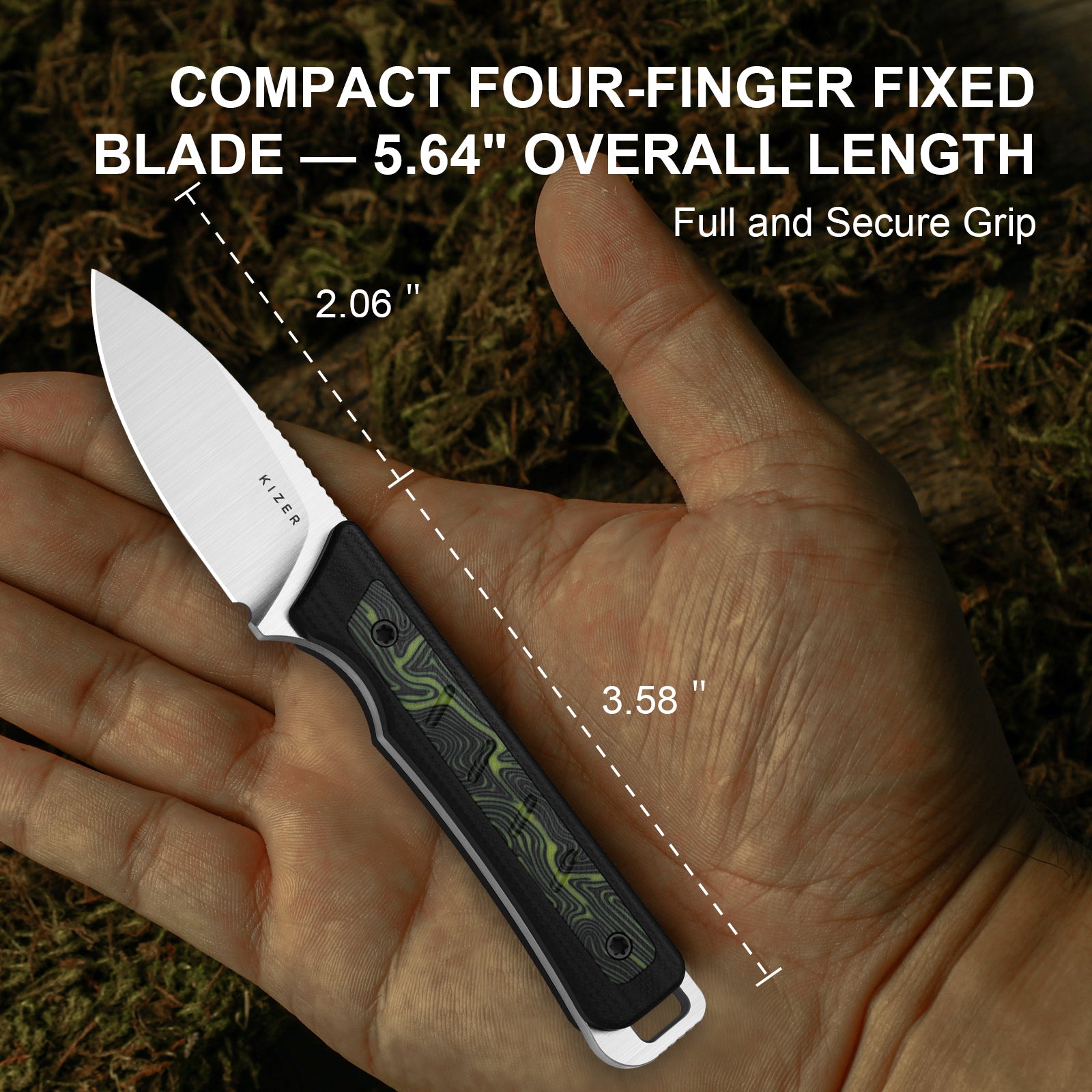 Whiskey Jack | AEB-L | G10 & Damascus G10 | Skeletonized Tang | 1108A3