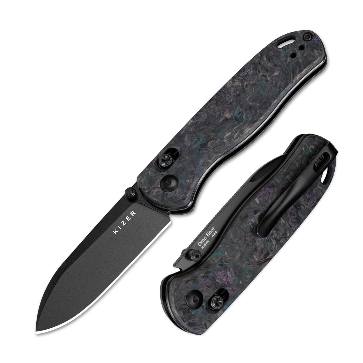 Drop Bear® | Kizer Clutch Lock™ | S35VN | Fatcarbon | KizerB™ 3619A4