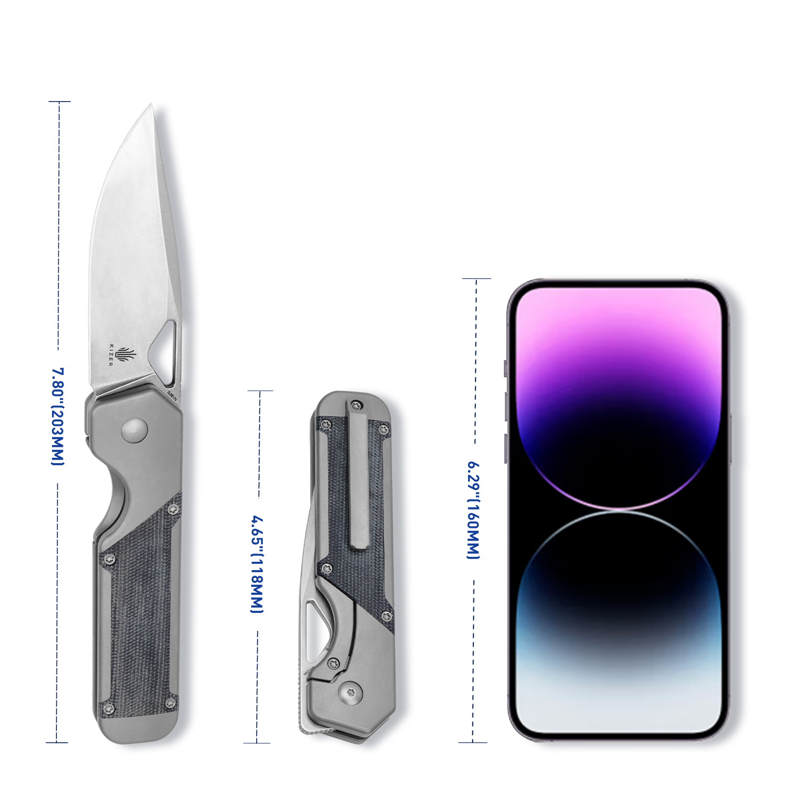 Militaw® | S35VN | Titanium+Micarta | KizerB™ 3634A1