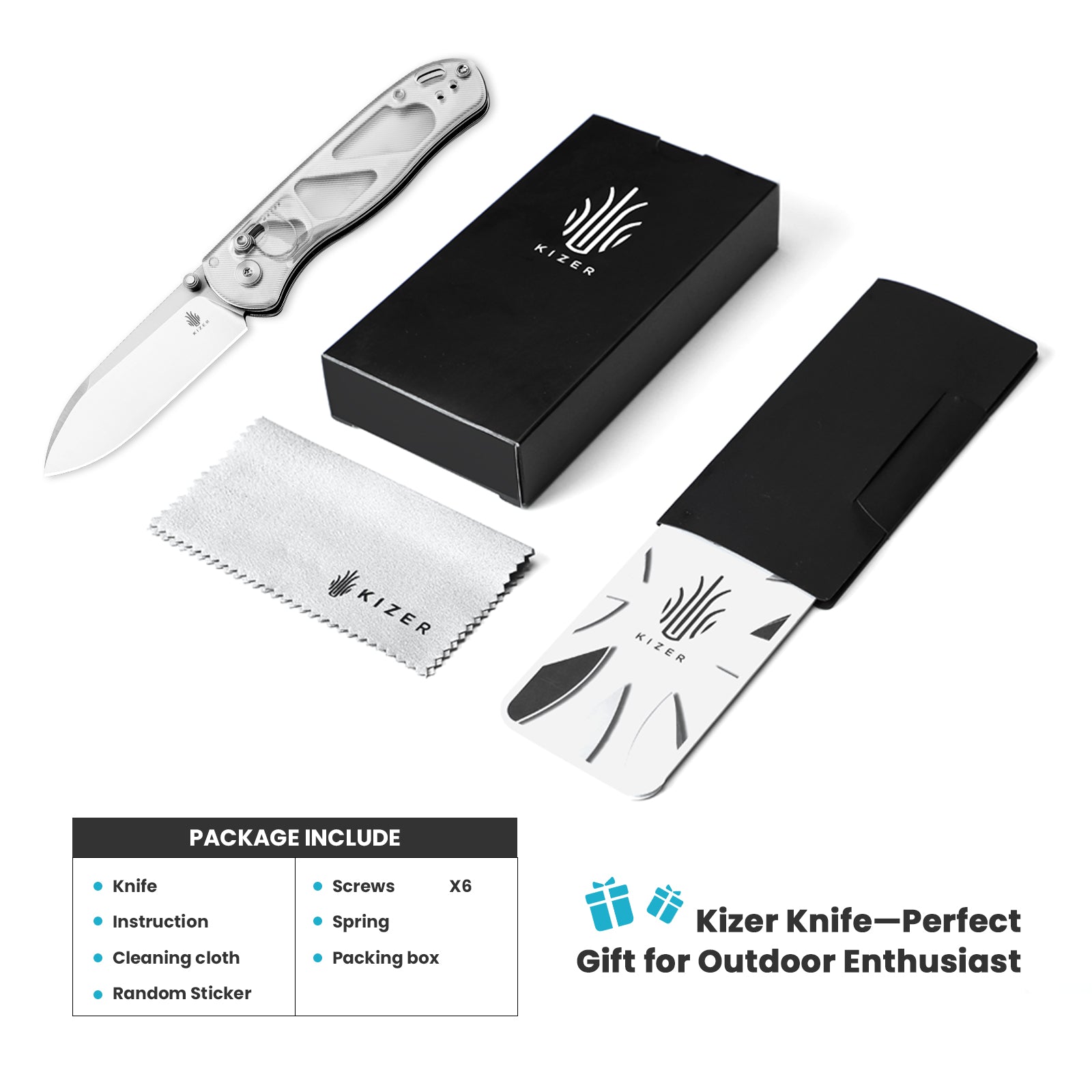 Drop Bear® | Kizer Clutch Lock™ | Nitro-V | Acrylic Handle | KizerV™ 3619A1