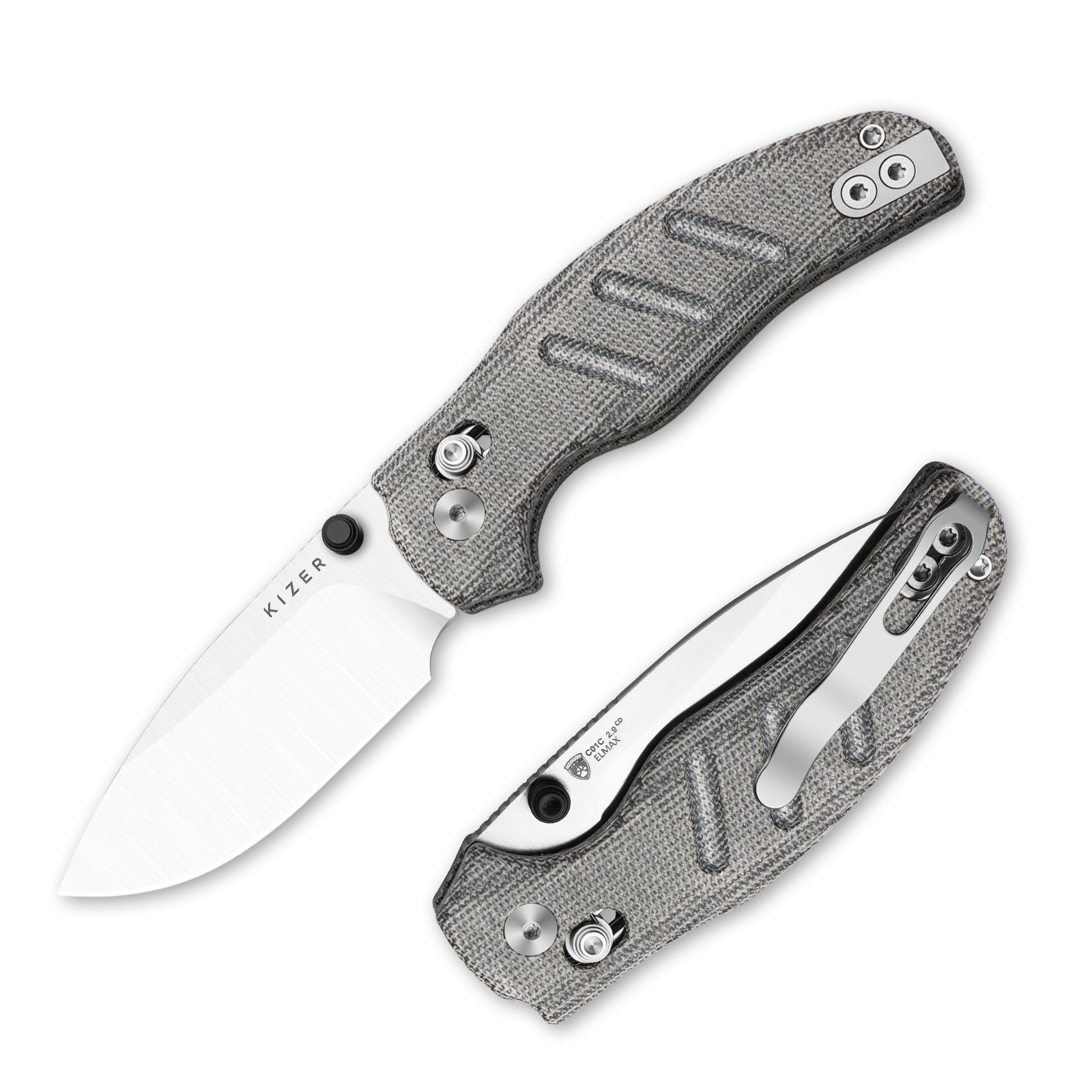 Sheepdog® Knives C01C | Kizer Clutch Lock™| ELMAX | Norplex UltreX™ Micarta | KizerB™ 3488.29CDA2