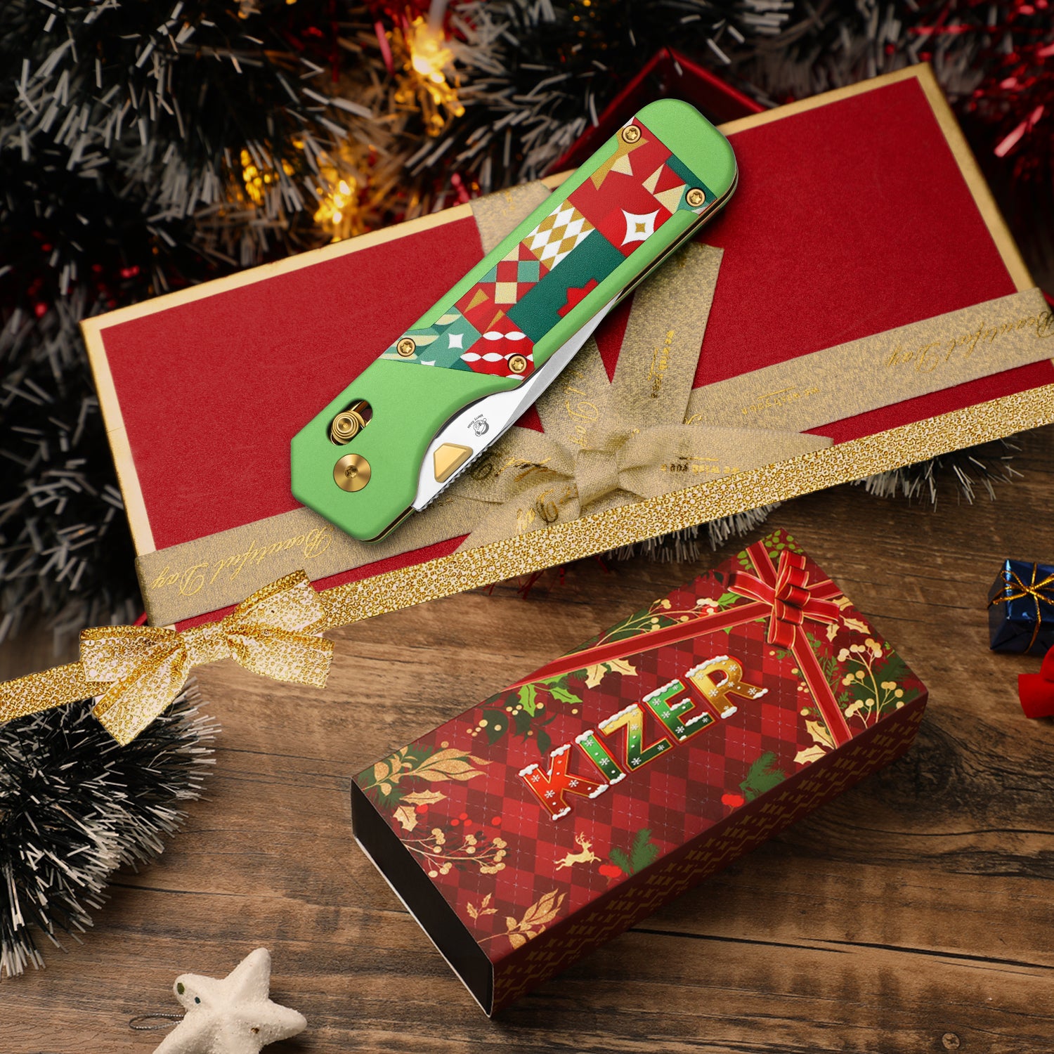 Christmas | Militaw® | S45VN | Aluminum & G10 | KizerB™ 3634MC1 | Limited