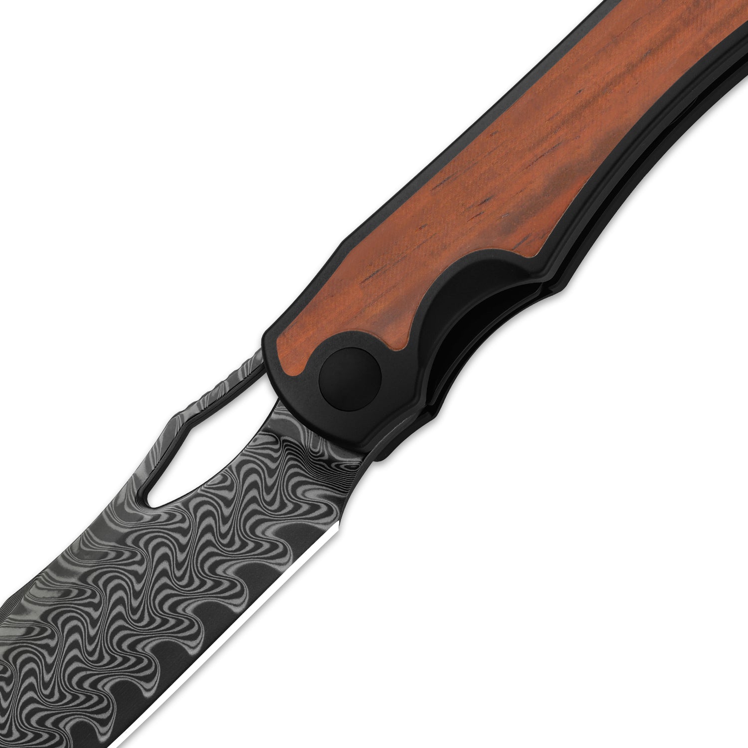 Allure | Balanced Form | Black Acid Damascus | Titanium & Panama Rosewood | KizerB™ 4763LDA3