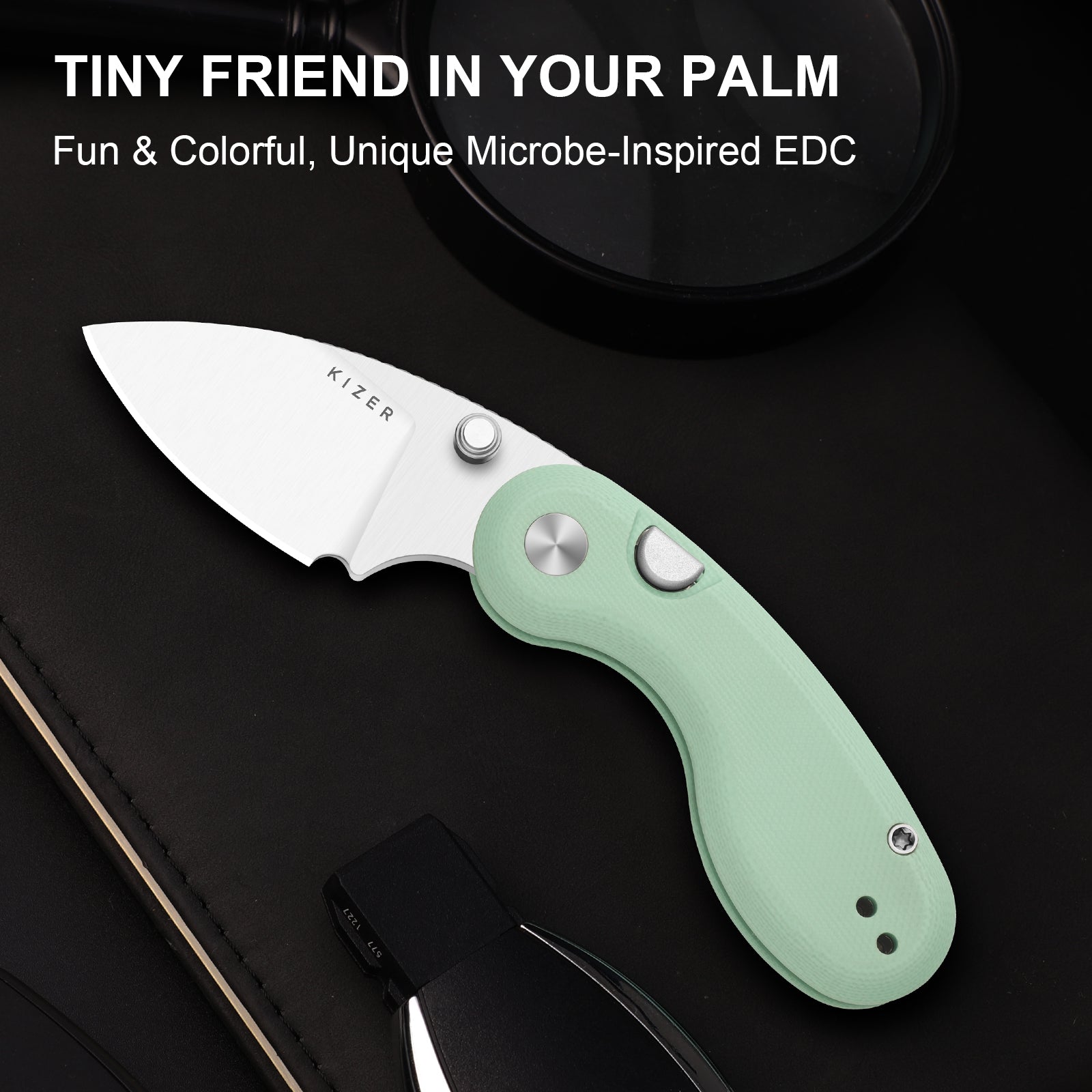 Microbe™ | Kizer Button Liner Lock™ | 14C28N | G10 | KizerV™ 2742A4