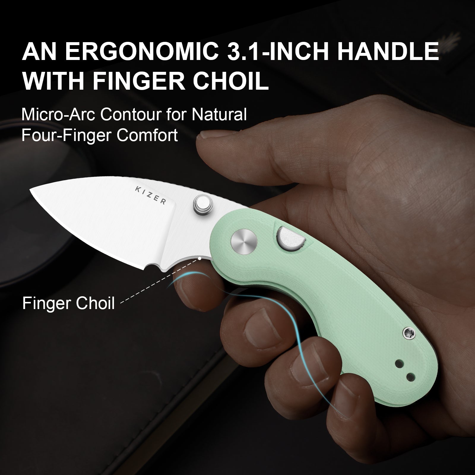 Microbe™ | Kizer Button Liner Lock™ | 14C28N | G10 | KizerV™ 2742A4