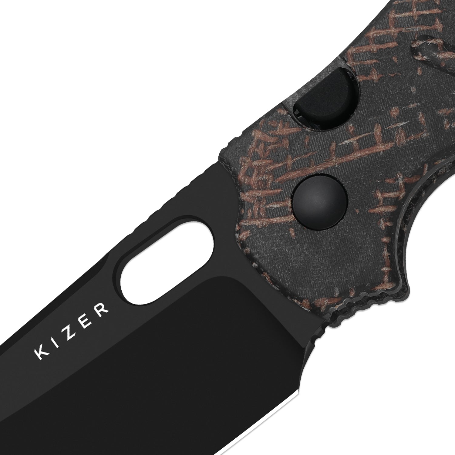 Sheepdog® C01C 2.9 BS | Current Micarta (Burgundy Burlap) | Kizer Button Liner Lock™ | Nitro-V | KizerV™ 3488.29BSA4