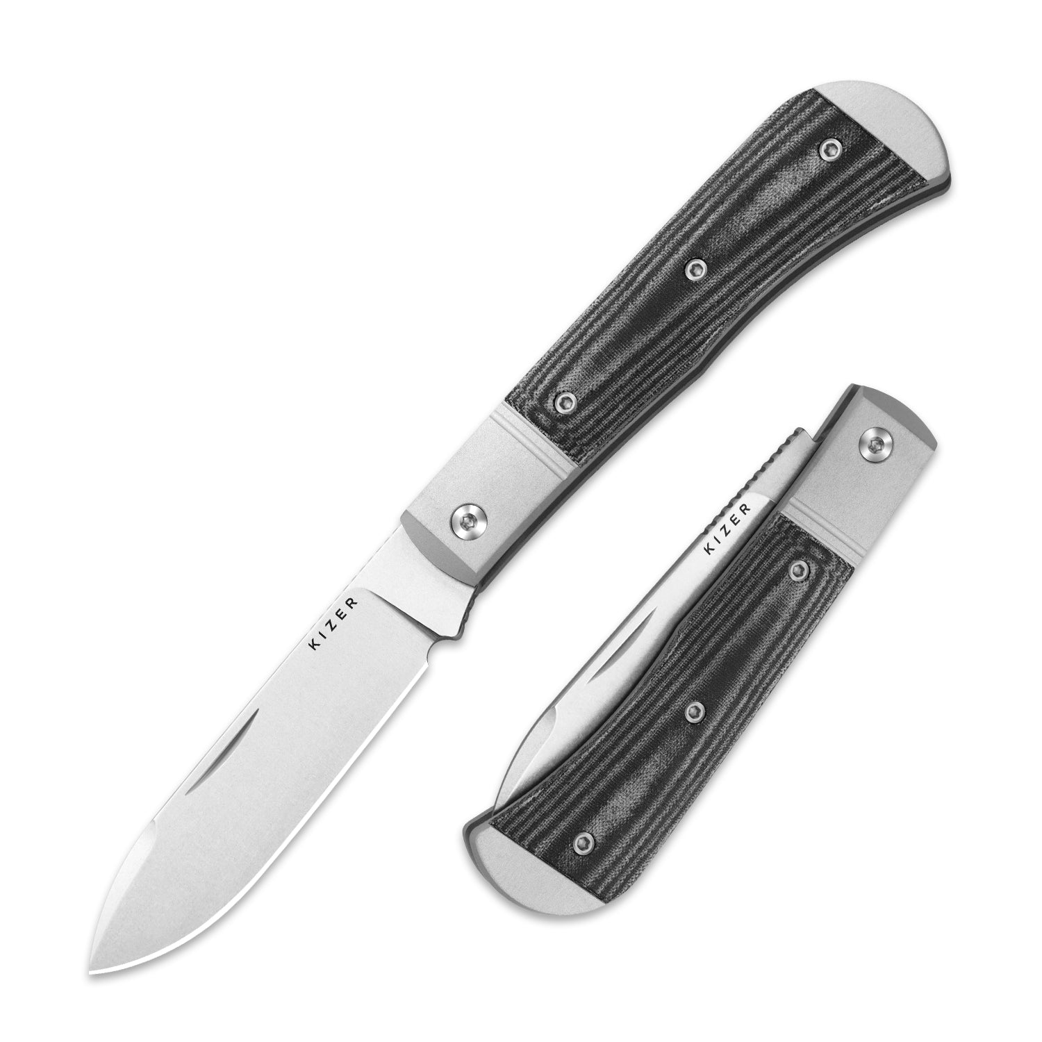 Trestle D | Aluminum & Norplex UltreX™ Micarta | Slip Joint | Nitro-V | KizerV™ 3760A1