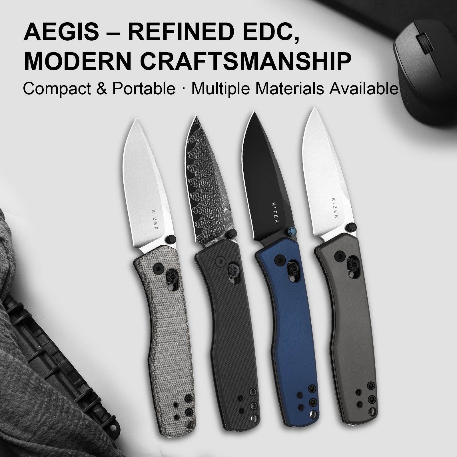 Aegis | Kizer Clutch Lock™ | AEB-L | Aluminum | KizerV™ 3774A3