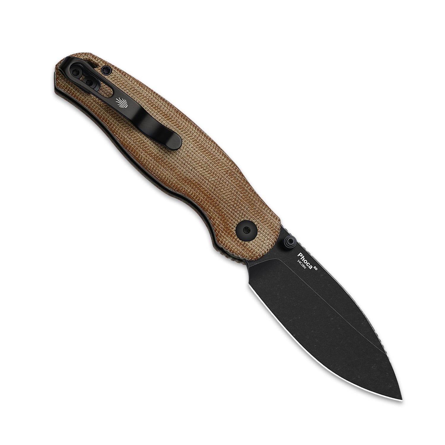 Phoca BD | Kizer Button Liner Lock™ | 14C28N | Norplex UltreX™ Micarta | KizerV™ 3781BDA1
