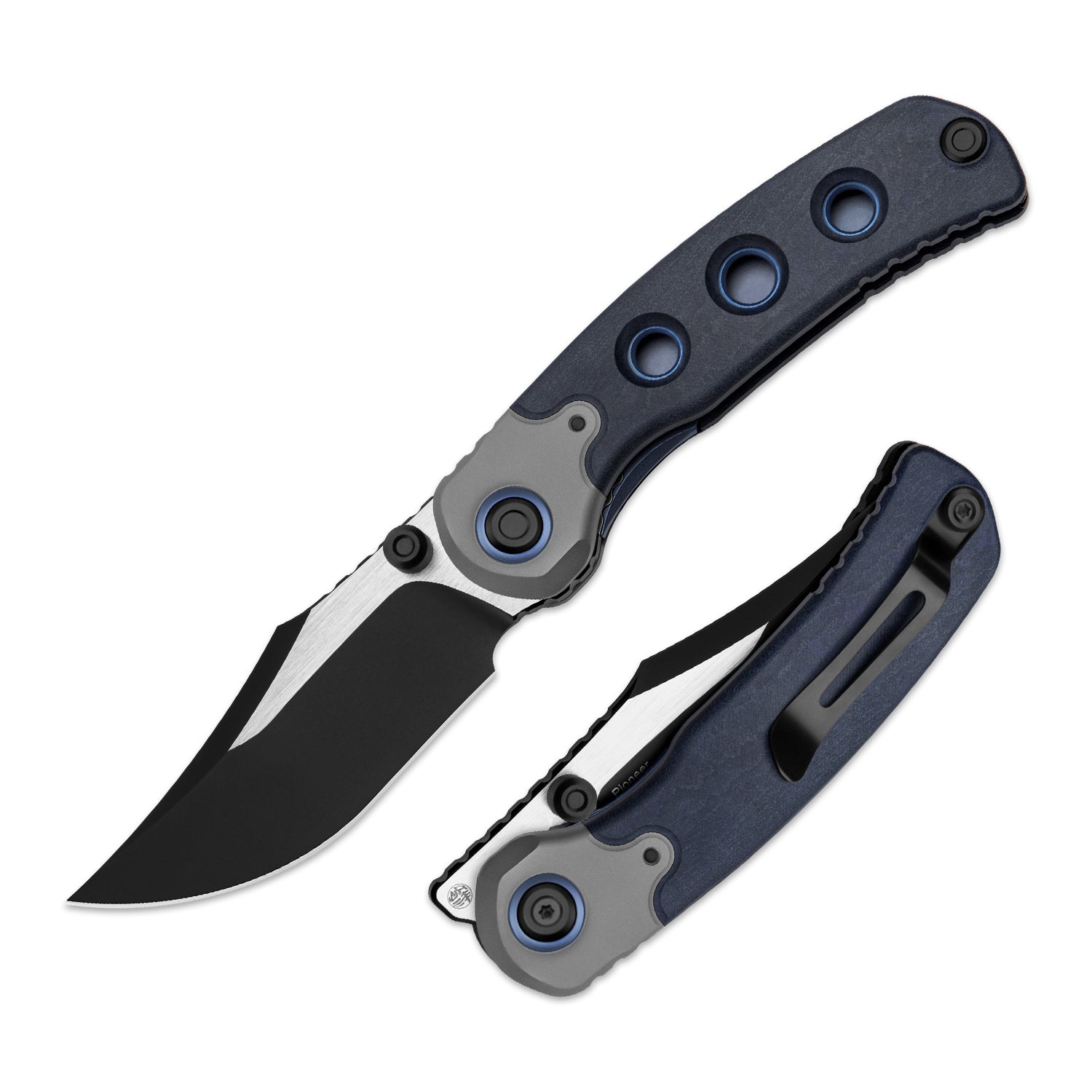 PIONEER | S35VN | Blue Canyon & Titanium | ZX-FK03A2 | KIZERX®