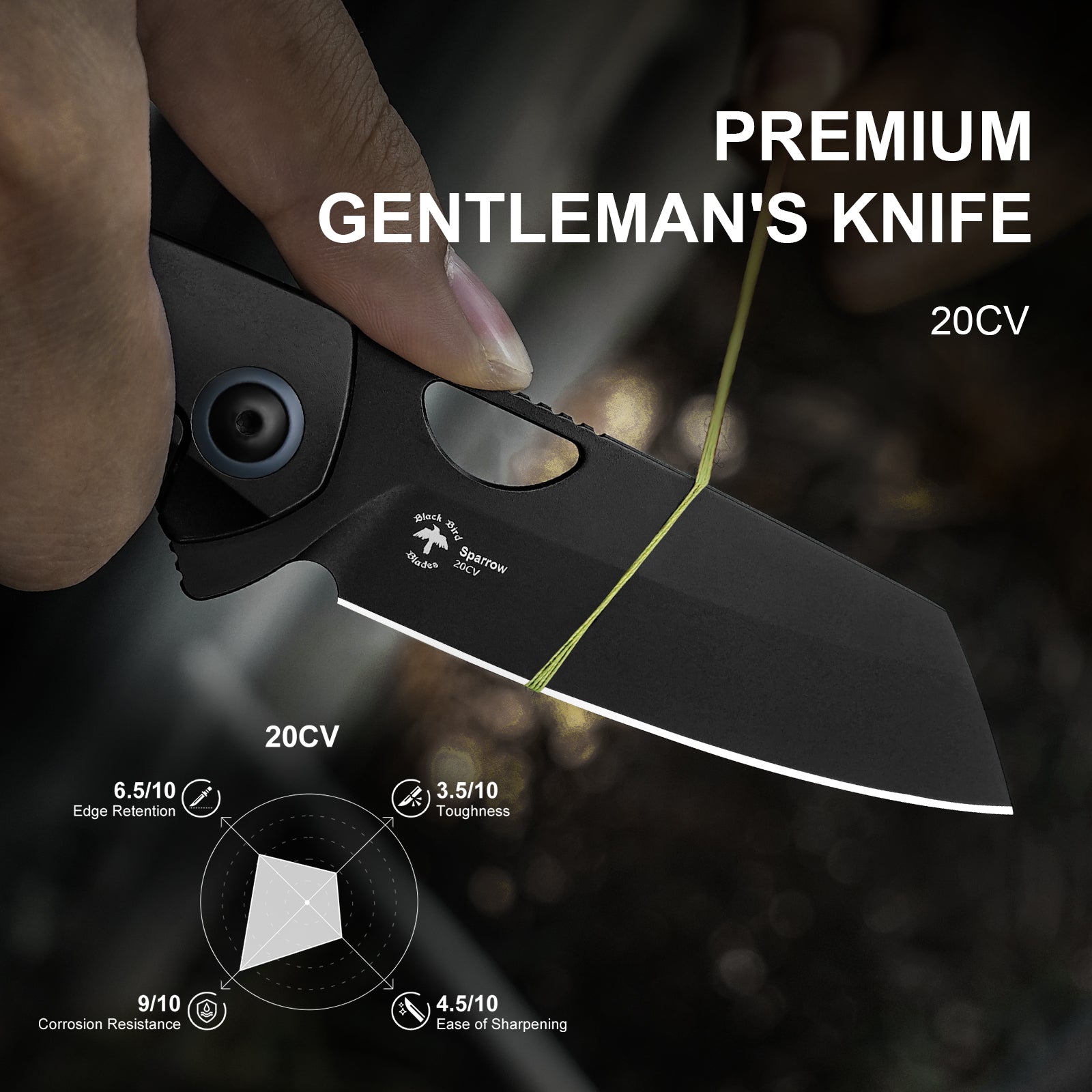 Sparrow | 20CV | Fat Carbon Medusa+Titanium | Ki3628A3