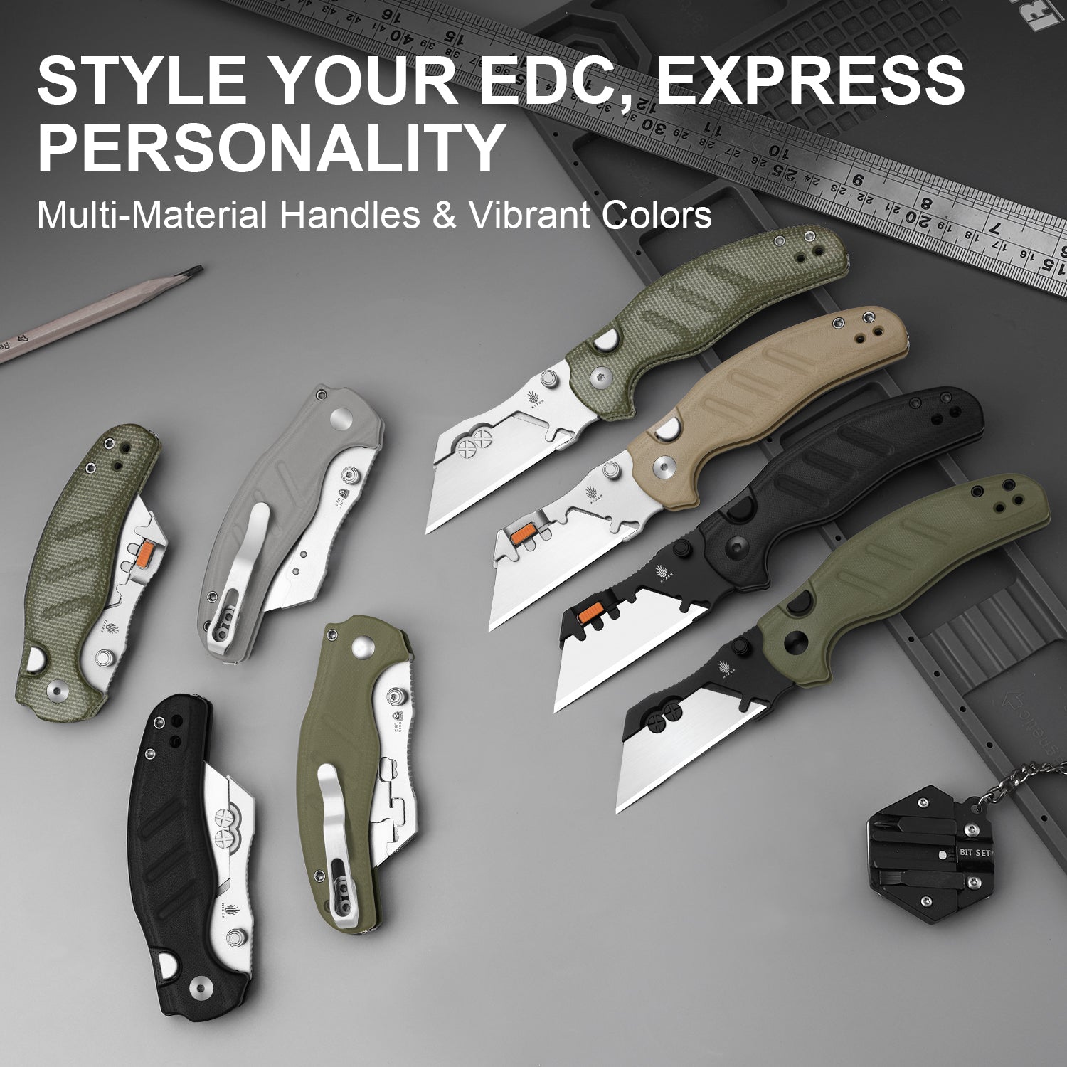 Sheepdog® Utility Knives | Kizer Button Liner Lock™ | C01C Uti 2 | 5Cr15MoV | KizerV™ 3488.29JNA3