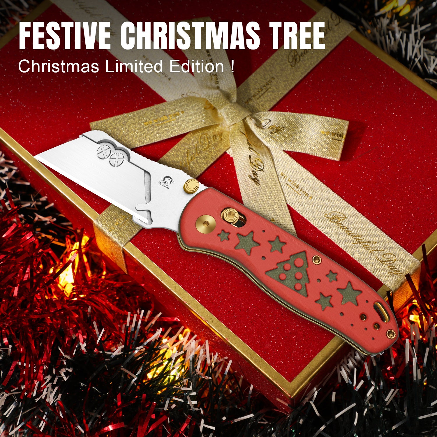 Christmas |Uti BEAR 1 | 5CR15MOV | G10 | Dropbear® Utility Knives | V3619JMC1 | Limited