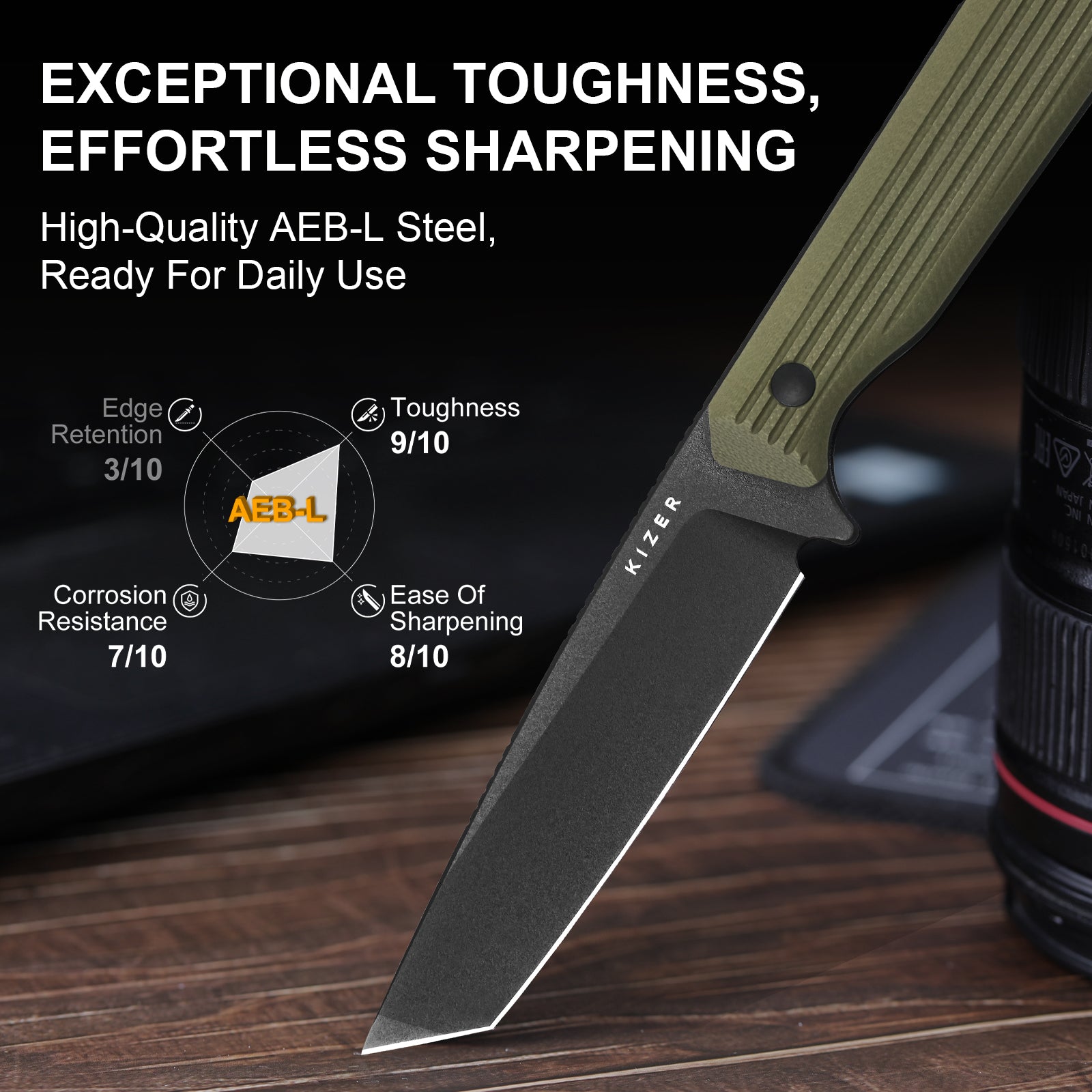 Begleiter® Fix | AEB-L+Hollow Grind | G10 | Hollow Grind | KizerV™ 1045MT2