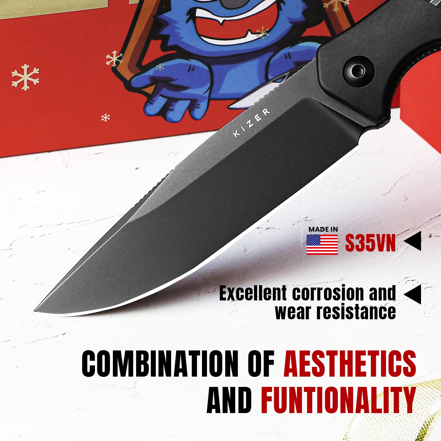 Militaw® | S35VN | Aluminium+Fat Carbon | KizerV™ 1067A1