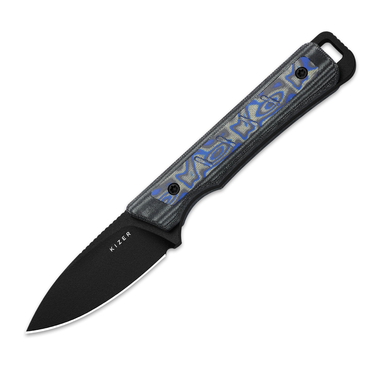 Whiskey Jack | 10V | Micarta With Vortex Pattern | Skeletonized Tang | KizerV™ 1108A1
