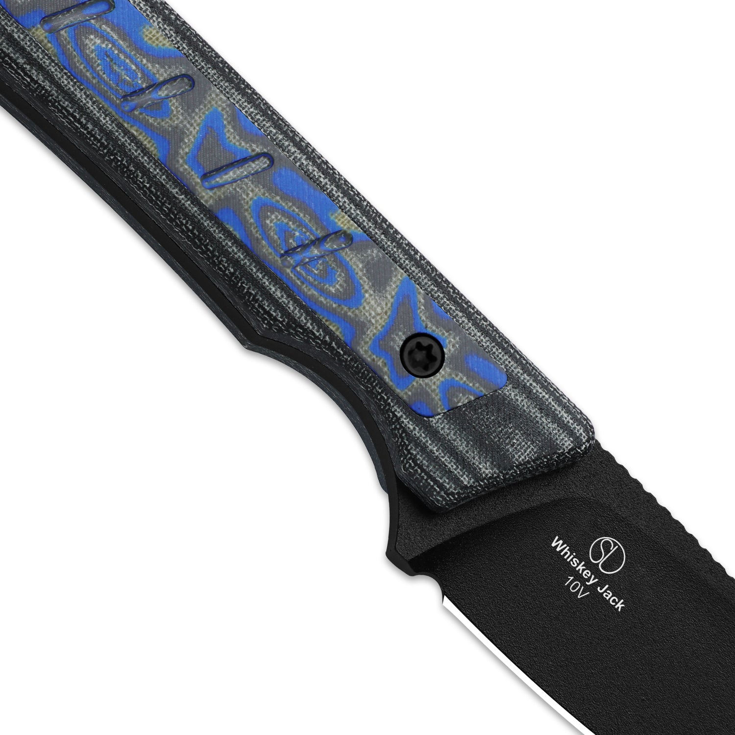Whiskey Jack | 10V | Micarta With Vortex Pattern | Skeletonized Tang | KizerV™ 1108A1