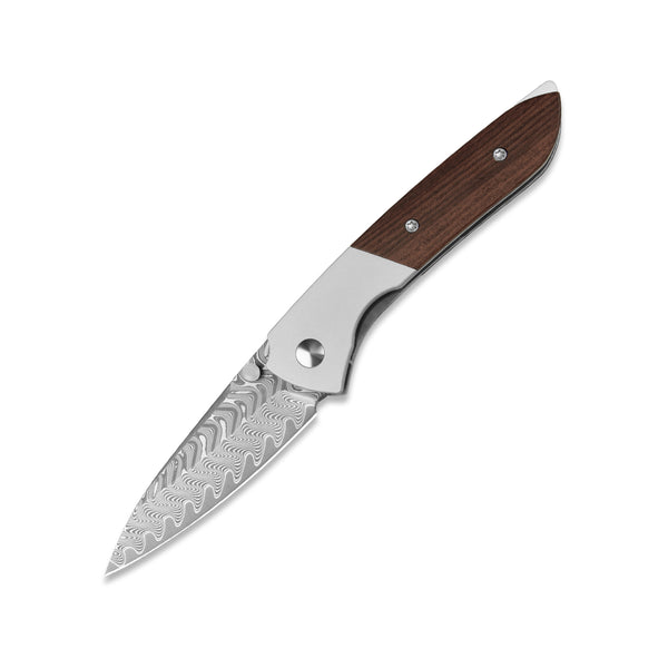 Spitfire | Damascus Steel | Aluminum & Mkuruti Wood | V3690A3