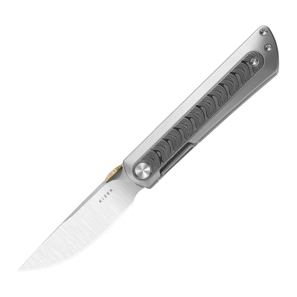 Quoll | S45VN | Titanium & Rainbow Damascus | Ki3733A1