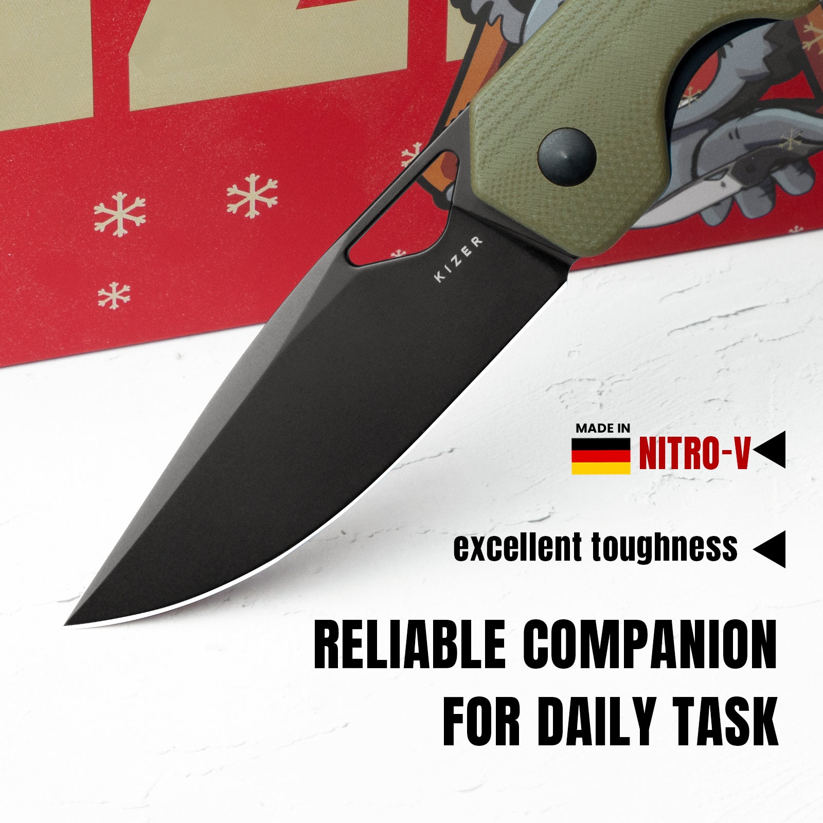 Militaw® | Nitro-V | Olive Green & Party Steamers G10 | KizerV™ 3634A3