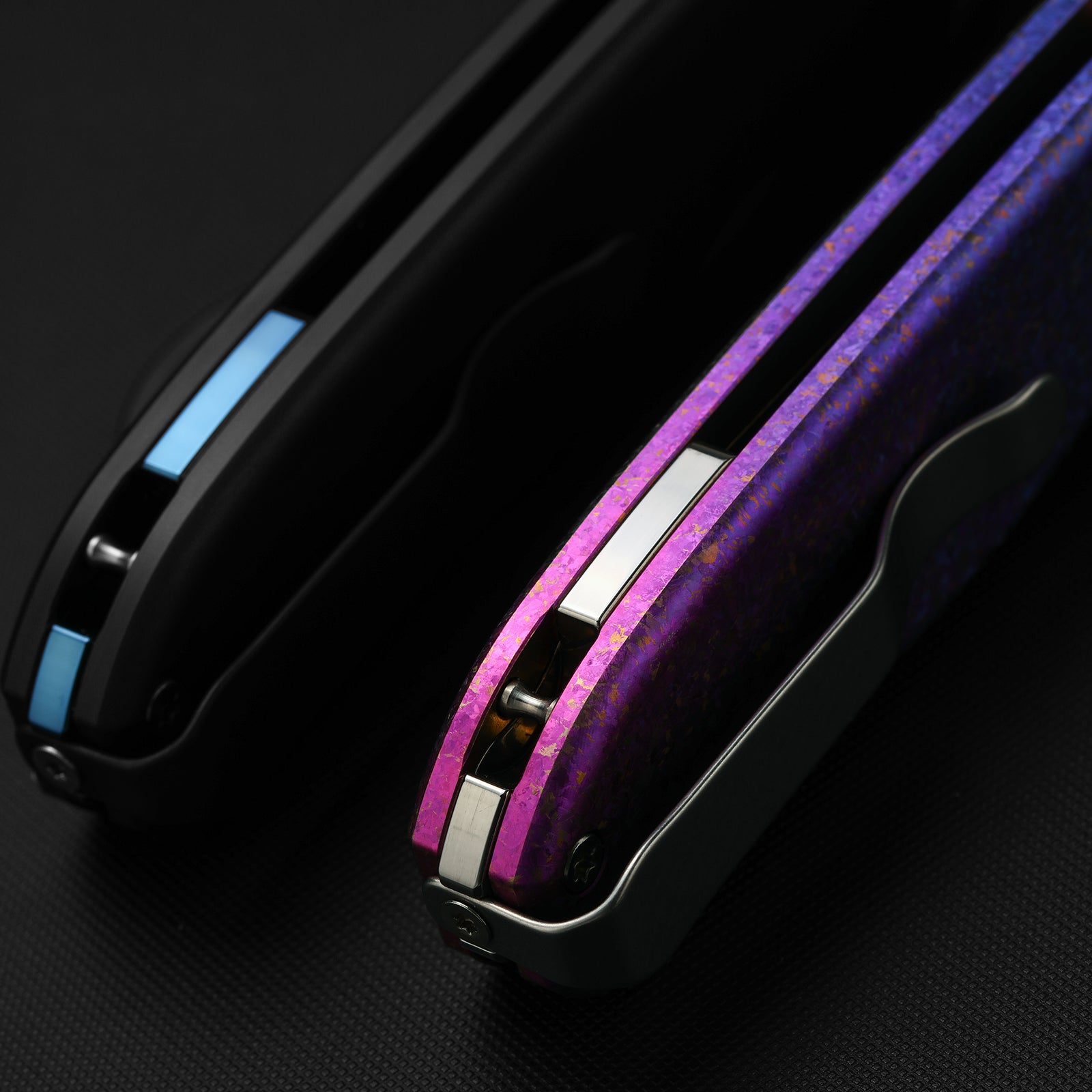 Drop Bear® Zero | Kizer Button Liner Lock™ | Elmax + Hand-Brushed + Hollow Grind | Crystallized Titanium | KizerB™ 3619BDA5