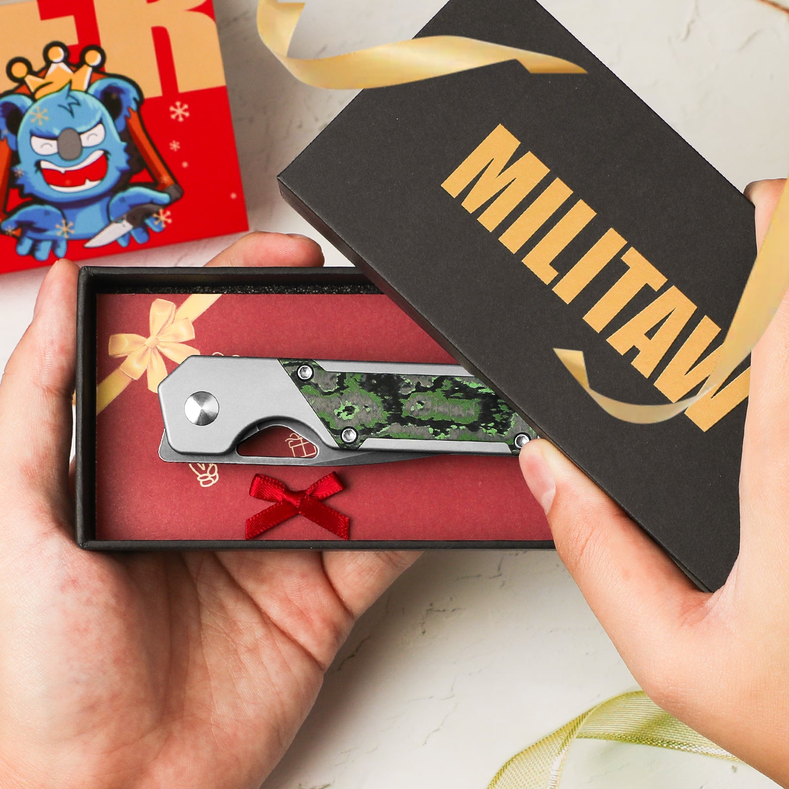 Mini Militaw® | S45VN | Titanium+Jungle Wear | KizerB™ 3634SA2