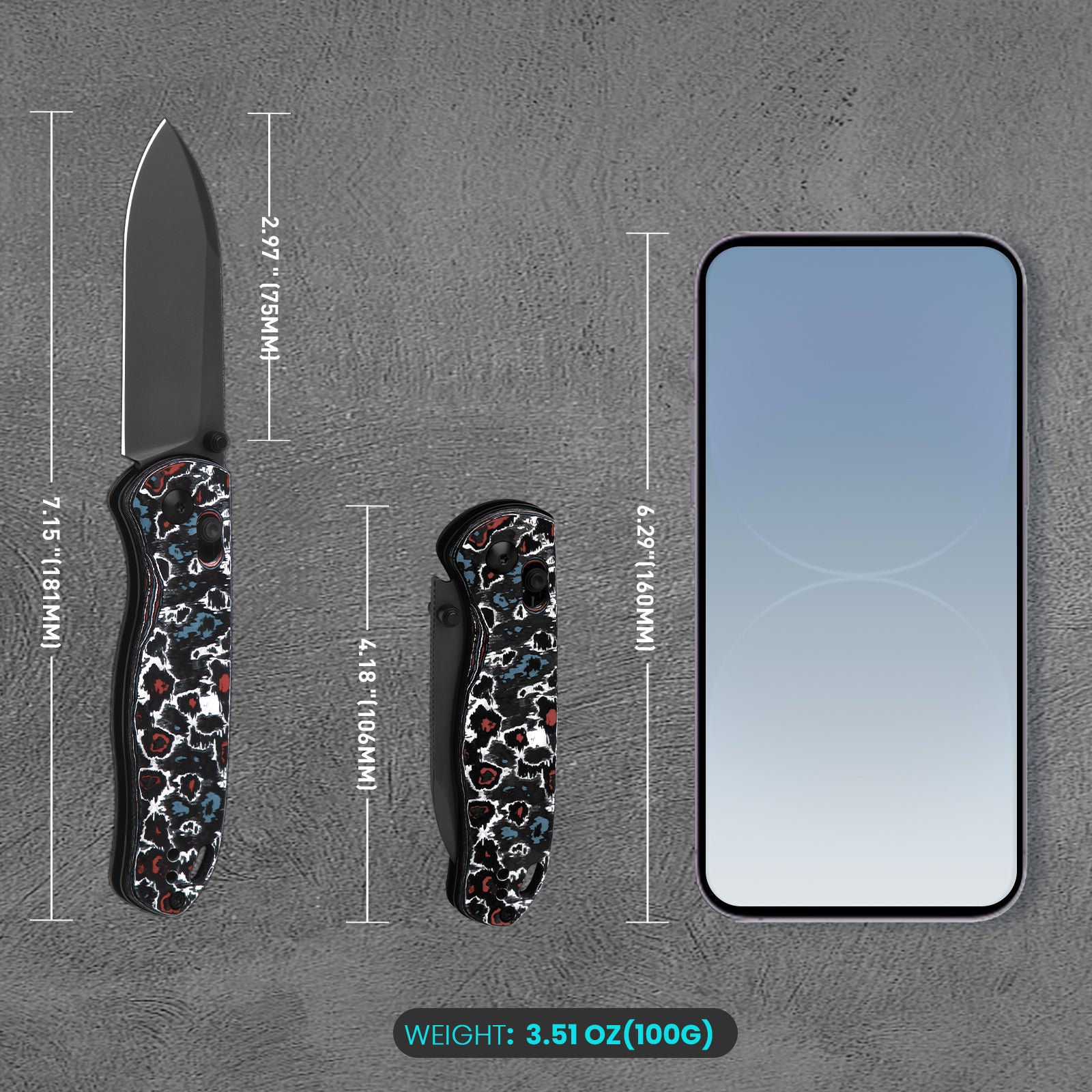 Drop Bear® | Kizer Clutch Lock™ | S45VN | Fatcarbon | KizerB™3619A5