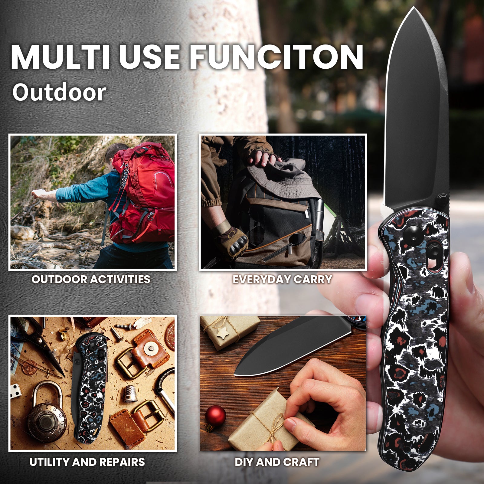 Drop Bear® | Kizer Clutch Lock™ | S45VN | Fatcarbon | KizerB™3619A5