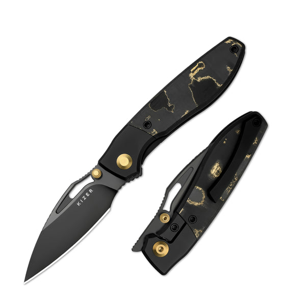 Shrike | S45VN | Titanium & Fat Carbon Camo Gold | Ki3746A2