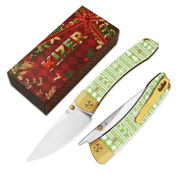 Christmas | Mini MoMo | S45VN | Aluminum &a G10 | Ki3663MC1 | Limited