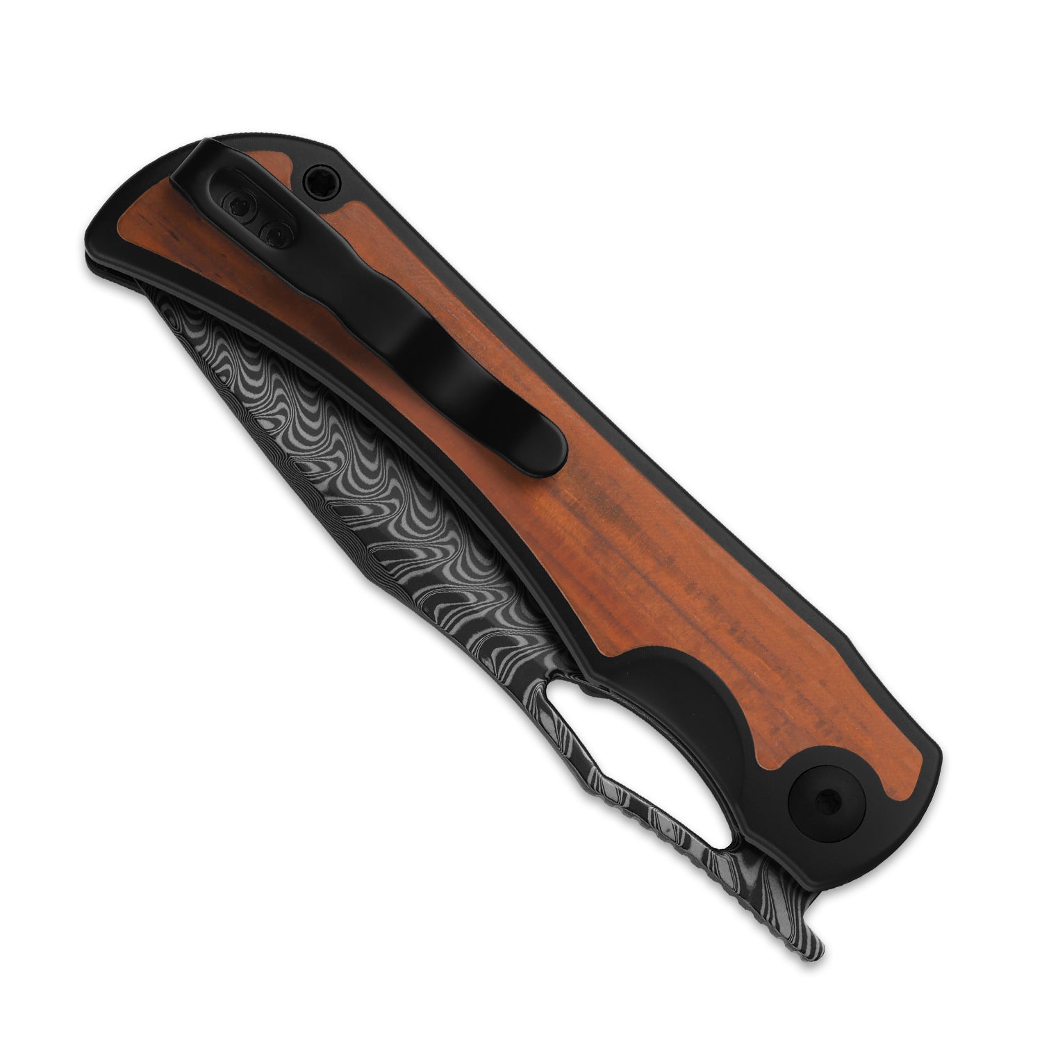 Allure | Balanced Form | Black Acid Damascus | Titanium & Panama Rosewood | KizerB™ 4763LDA3