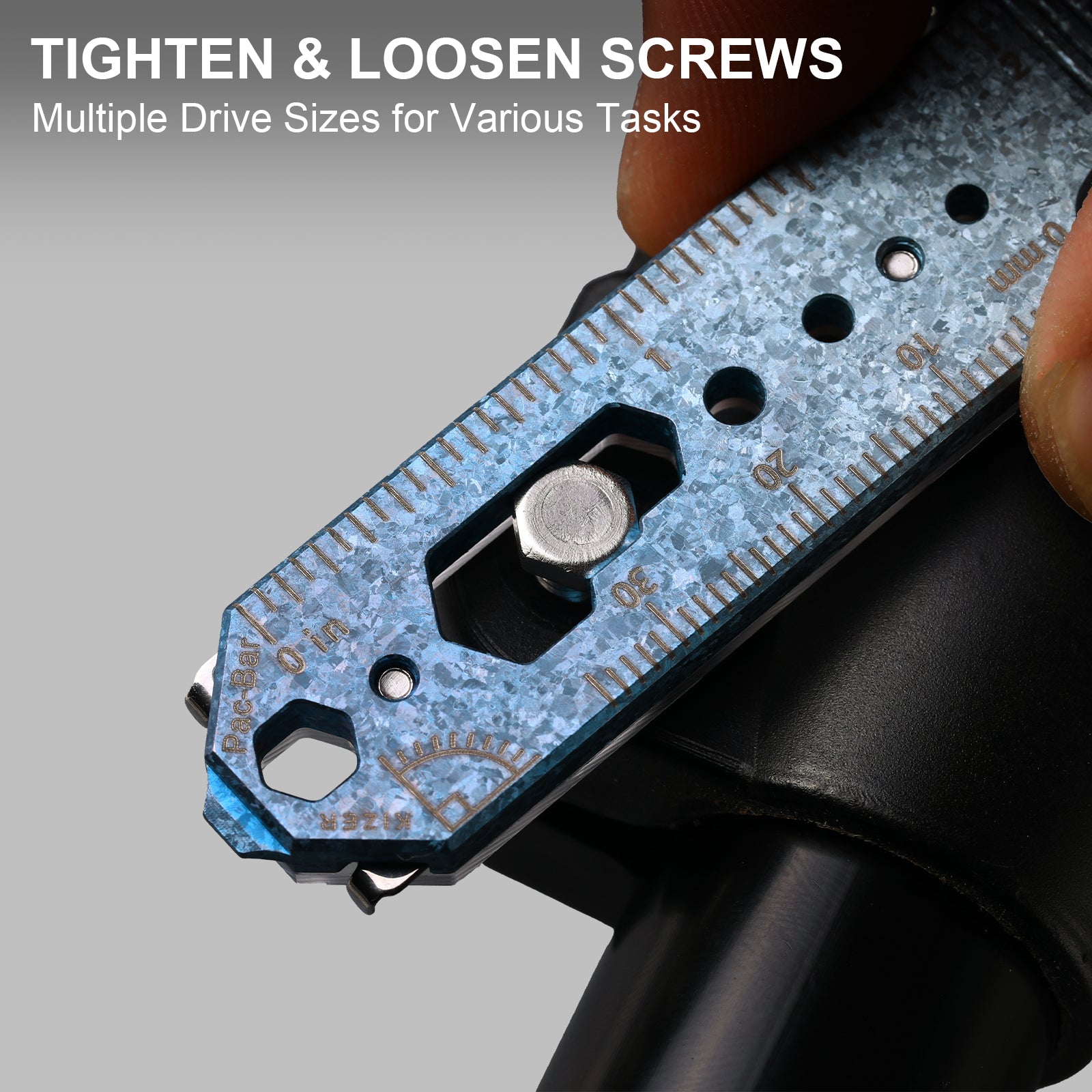 Kizer Crystallized Titanium & Acrylic EDC Multi-Functional Tools Purple Pac-Bar