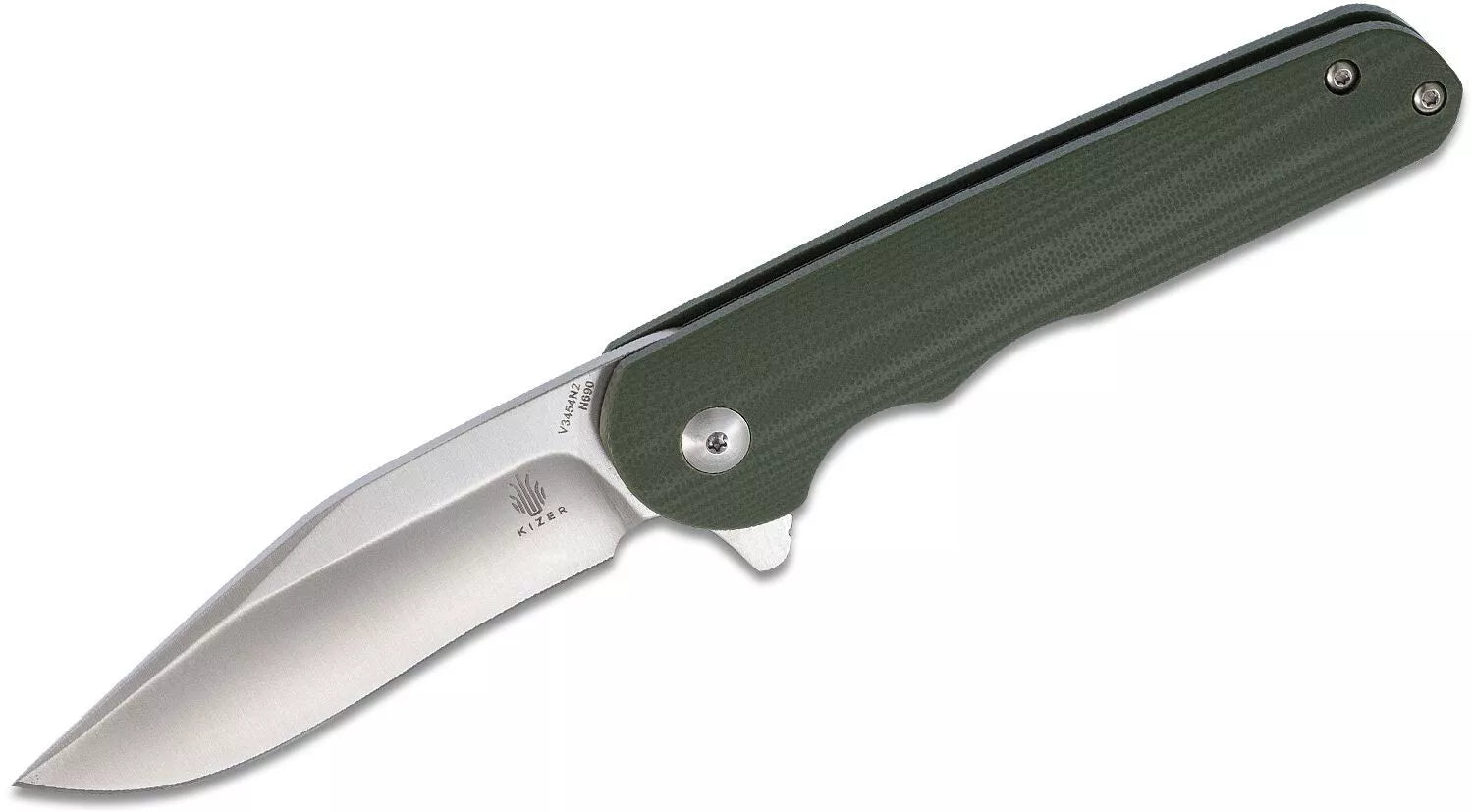 Kizer Flashbang Flipper Knife N690 Satin Blade G10 Handle V3454N2