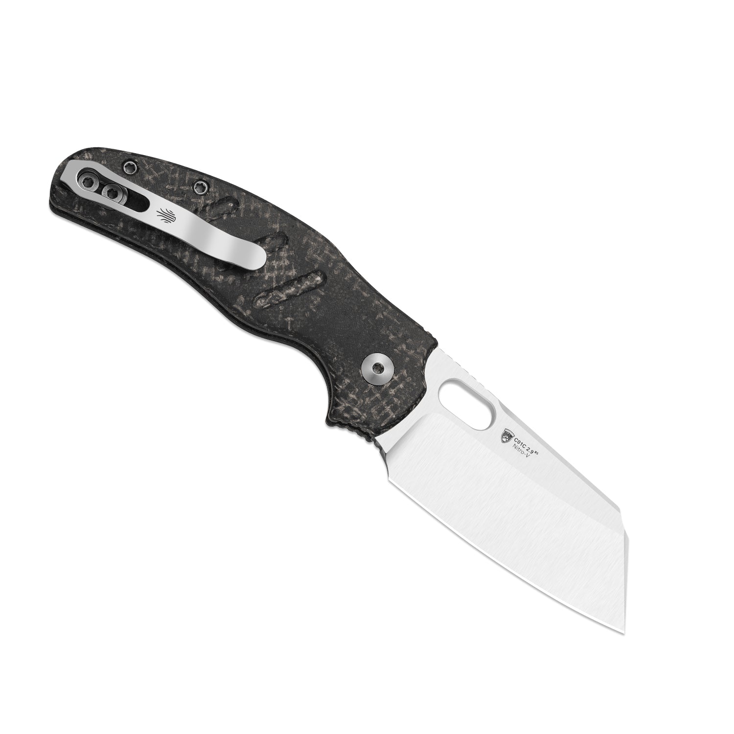 Sheepdog® C01C 2.9 BS | Current Micarta (Black Burlap) | Kizer Button Liner Lock™ | Nitro-V | KizerV™ 3488.29BSA5