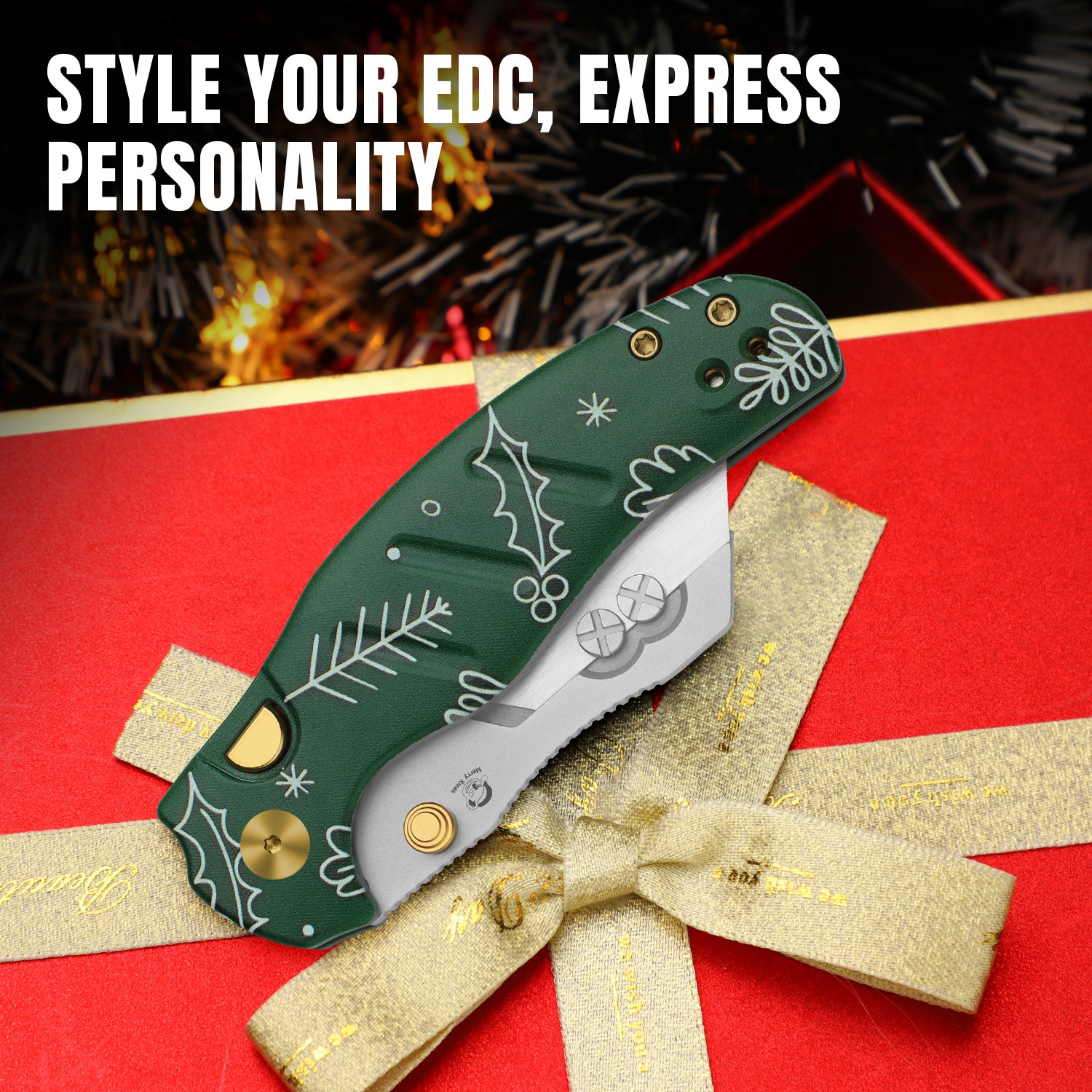 Christmas | Sheepdog® C01C 2.9 | Kizer Button Liner Lock™ | Utility Knives | Limited | KizerV™ 3488.29JMC1