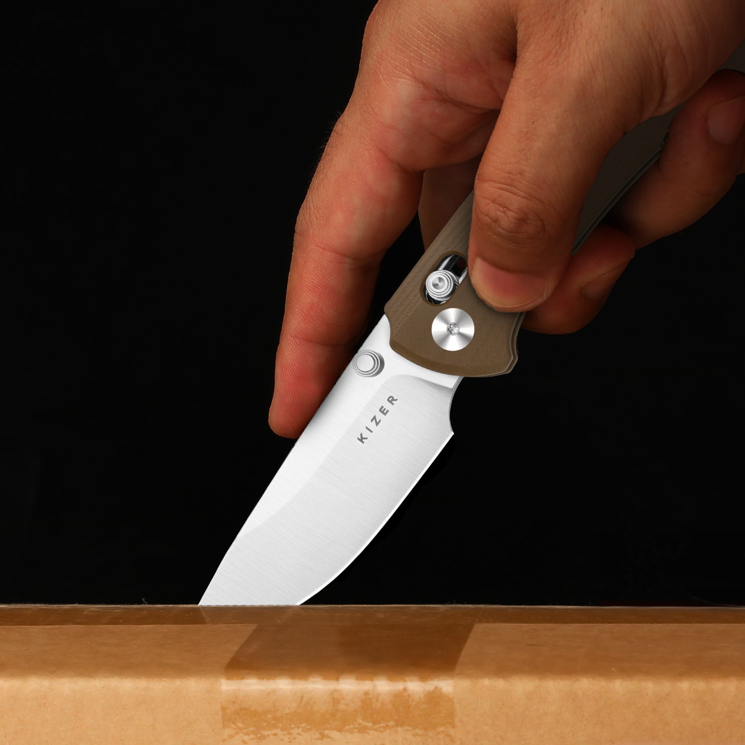 T1 CD | Kizer Clutch Lock™ | Drop Point Blade | Nitro-V | G10 | KizerV™ 3490.2CA2