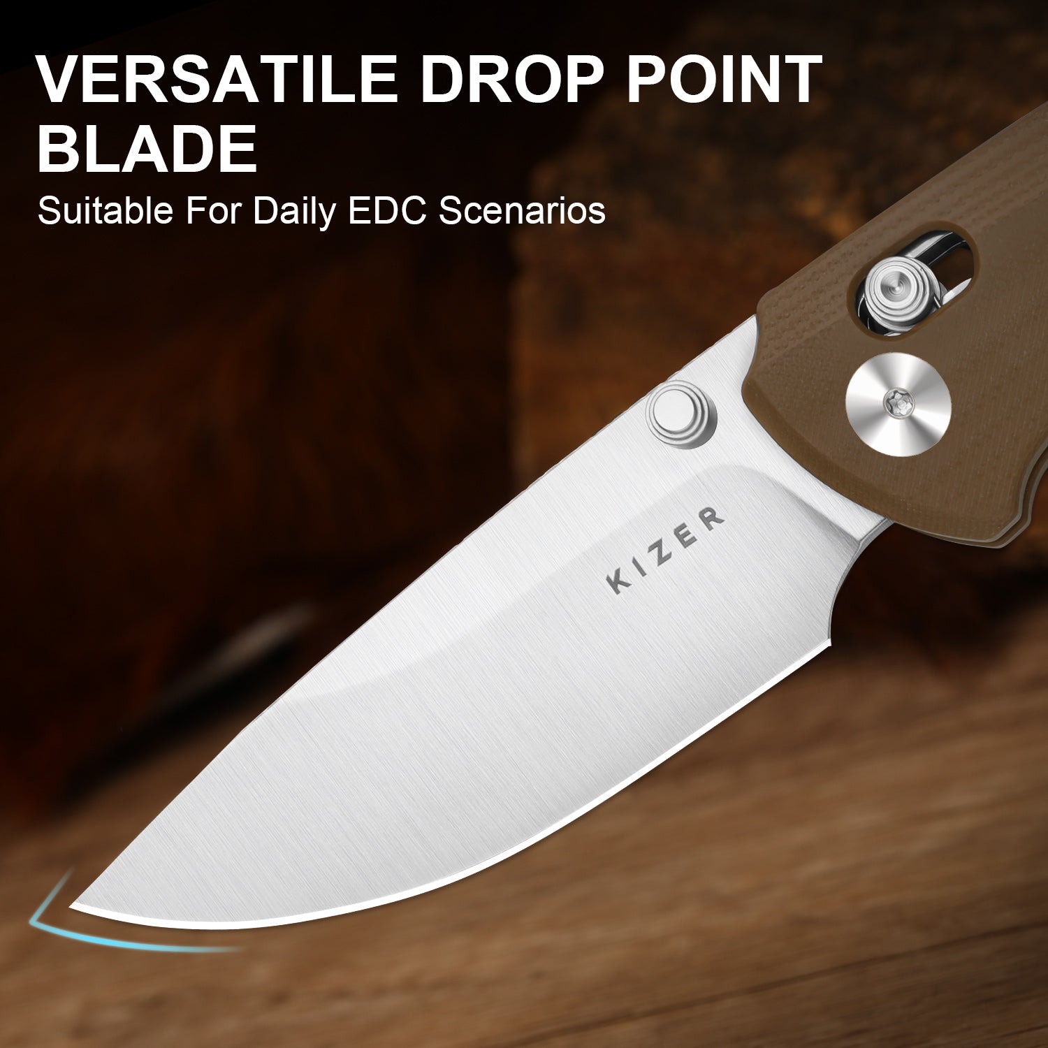 T1 CD | Kizer Clutch Lock™ | Drop Point Blade | Nitro-V | G10 | KizerV™ 3490.2CA2