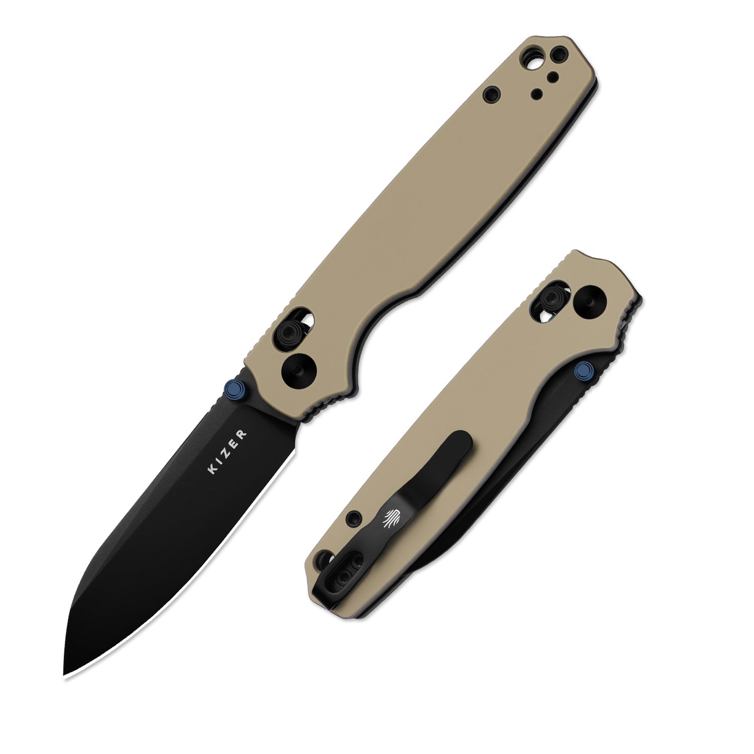 Pokiman CS | Kizer Clutch Lock™ | Sheepsfoot | Four-Finger Full Grip | Aluminum | V3789A6