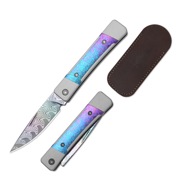 Little Grand | Rainbow Damascus | Aluminum & Crystallized Titanium | Ki2670A4 | Limited