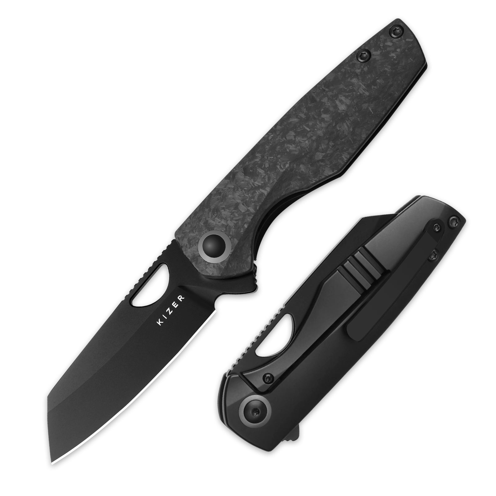 Sparrow | S45VN | Marble Carbon Fiber+Titanium | Ki3628A2