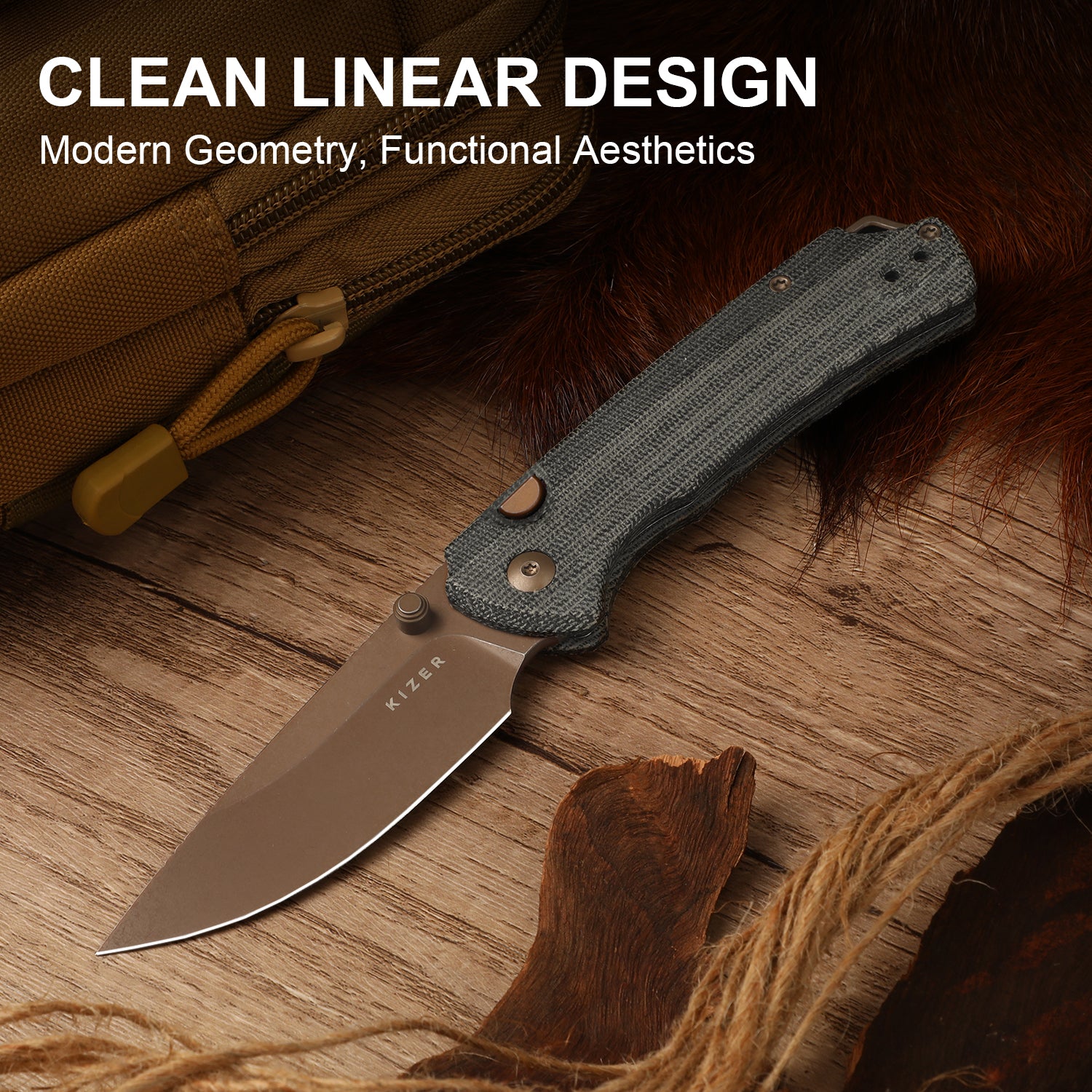 T1 BD | Button Liner Lock™ | Sunset Metal PVD | Nitro-V | Norplex UltreX Micarta | KizerV™ 3490.2BA2