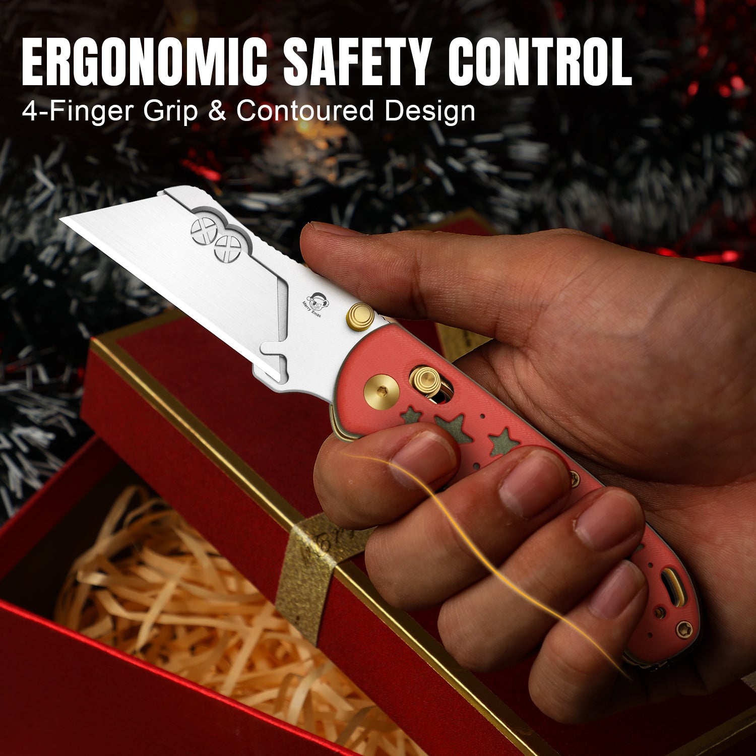 Christmas |Uti BEAR 1 | 5CR15MOV | G10 | Dropbear® Utility Knives | V3619JMC1 | Limited